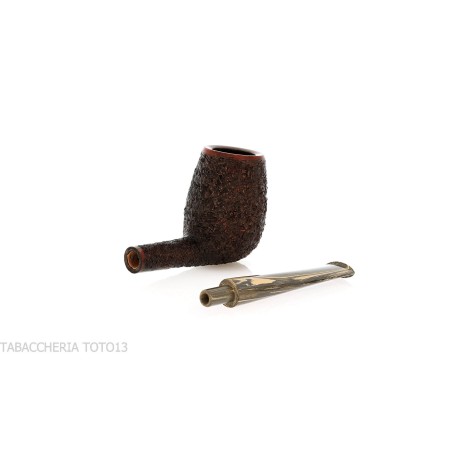 Francesco Ganci pipa de tabaco forma billar acabado rústico - Pipas de Tabaco