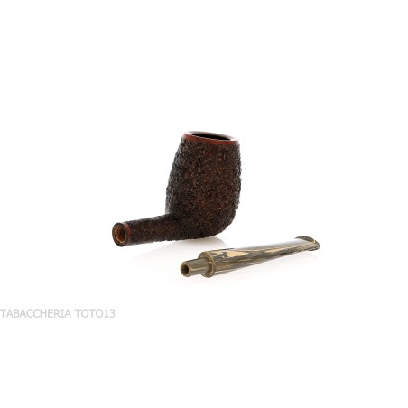 Francesco Ganci pipa forma billiard finitura rusticata - Ganci F. Pipemakers