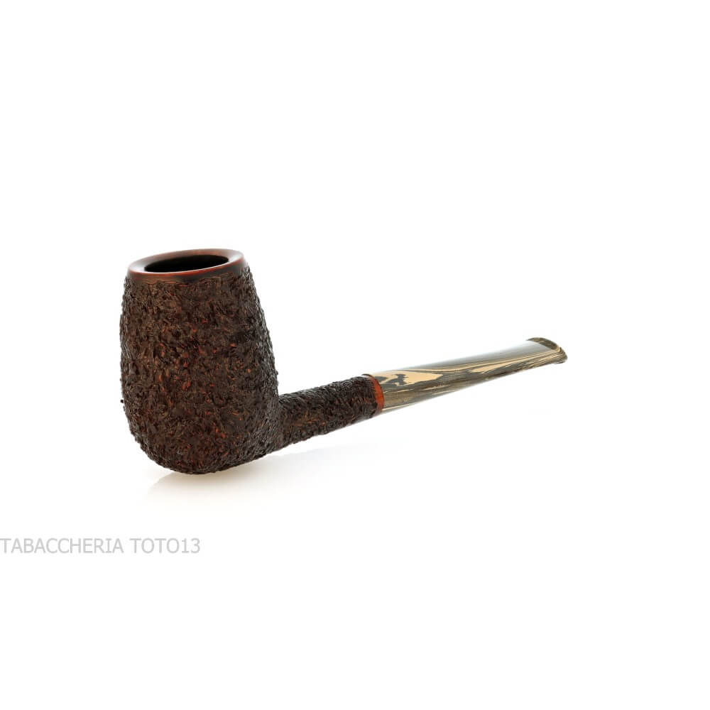 Francesco Ganci pipa forma billiard finitura rusticata - Ganci F. Pipemakers