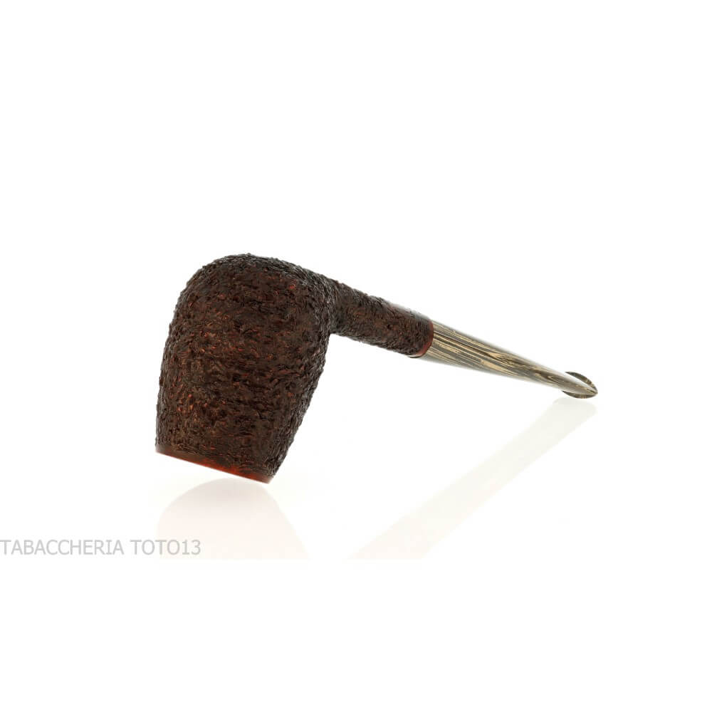 Francesco Ganci pipa forma billiard finitura rusticata - Ganci F. Pipemakers
