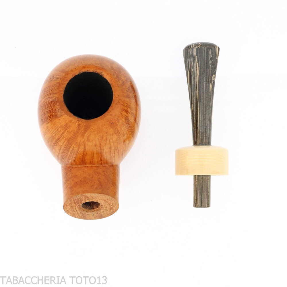 Francesco Ganci pipa forma Hawkbill finitura radica naturale - Ganci F. Pipemakers