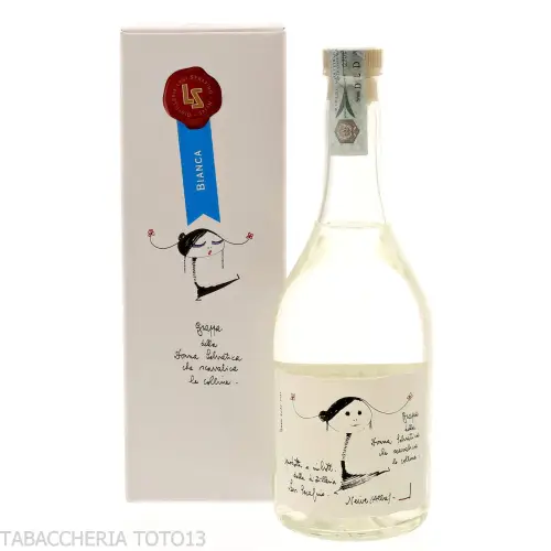 Grappa Levi Tierwelt Frau Weiß Vol.45% Cl.70 - Destilliert