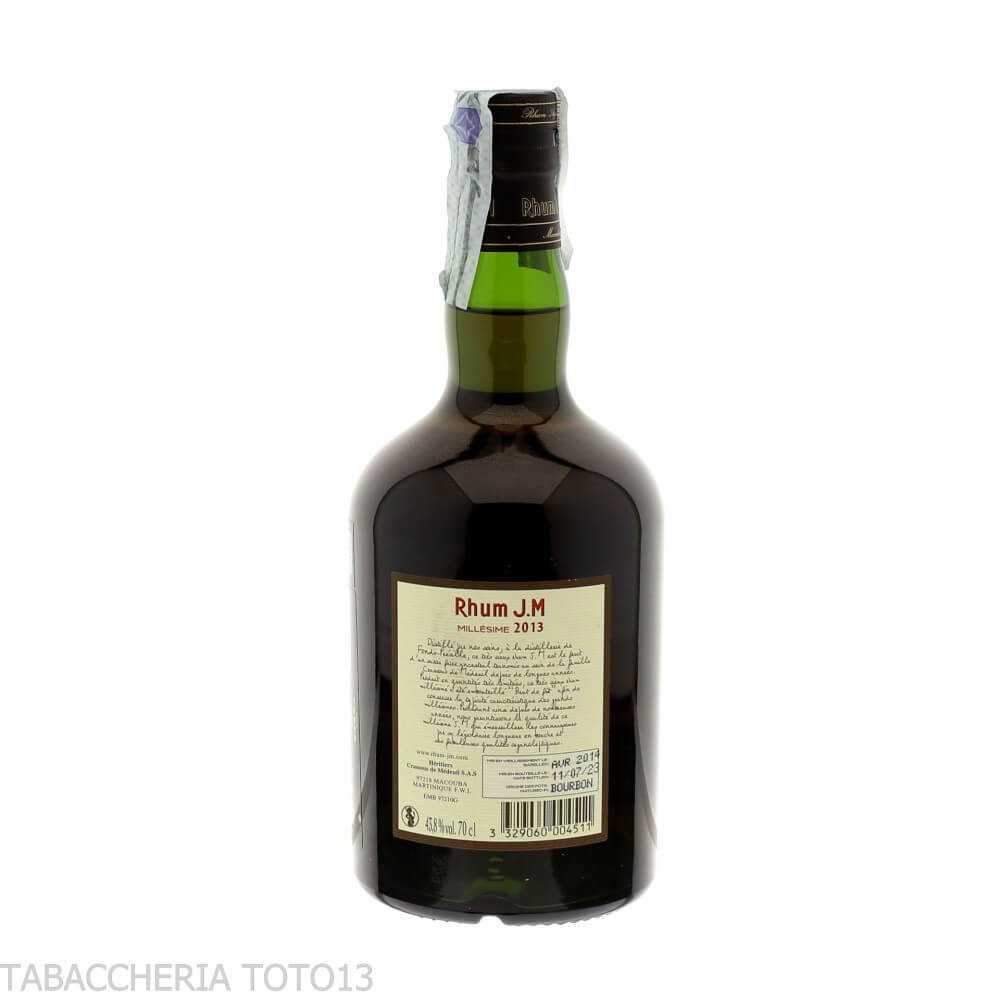 J.M. Rhum Agricole Vieux Millesime' 2013 Vol.43,8% Cl.70 - J.M. Distillery