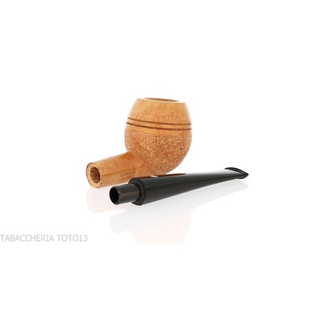 Mastro de Paja forma apple cutty in radica rusticata - Pipe