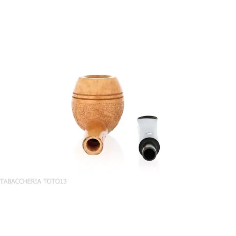 Mastro de Paja apple cutty shape pipe in rusticated briar - Tobacco Pipes - Natural root
