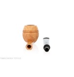 Mastro de Paja forma apple cutty in radica rusticata - Pipe