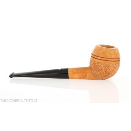 Mastro de Paja forma apple cutty in radica rusticata - Pipe