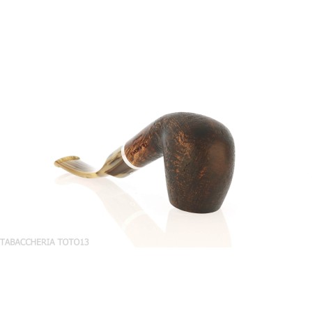 Revolution Mammuth pipe curved billiard shape in sandblasted briar - Tobacco Pipes - Natural root