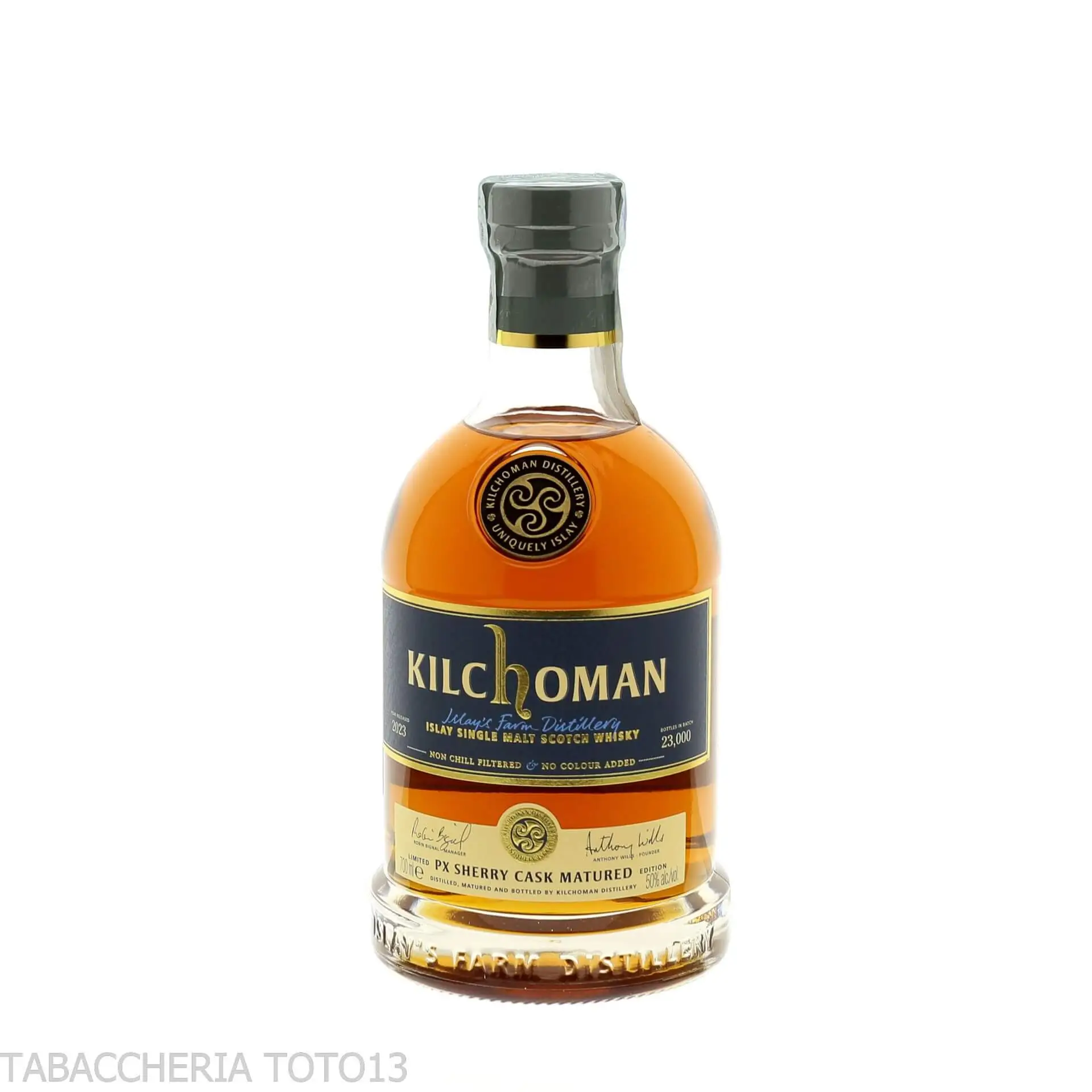 Kilchoman PX Sherry Cask Matured Vol.50% Cl.70 - Spiritueux - Malt biologique Kilchoman PX Sherry Cask Matured Vol.50% Cl.70 - Spiritueux - Malt biologique