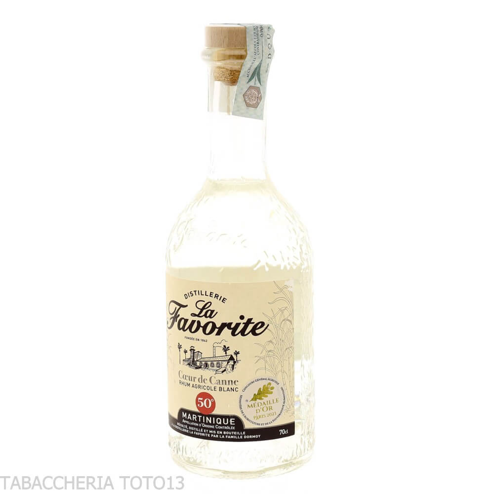 La Favorite Coeur de Canne rhum agricole blanc Vol.50% Cl.70 - Distillerie La Favorite