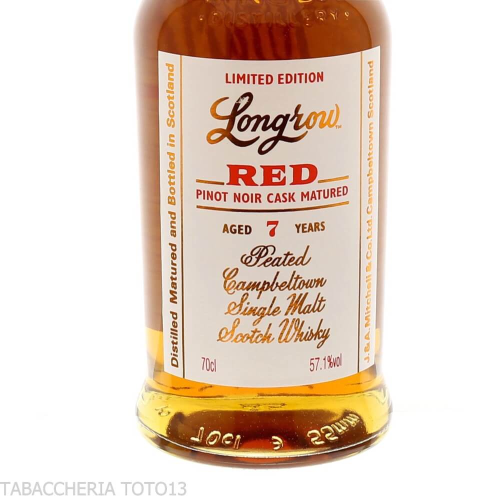 Longrow Red Pinot Noir cask 7 Y.O. limited edition Vol.57,1% Cl.70 - Springbank Distillery