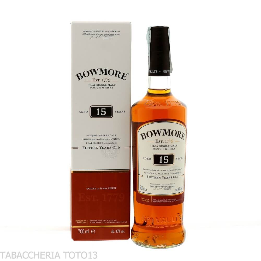 Bowmore 15 years old sherry cask Vol.43% Cl.70 - Bowmore Distillery