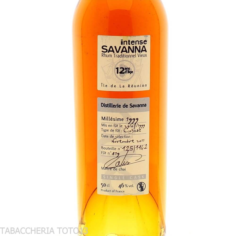 Savanna 1999 Rhum Agricole Extra Vieux 12 Ans Cognac single Cask 819 Vol.46% Cl.50 - Savanna Distillery