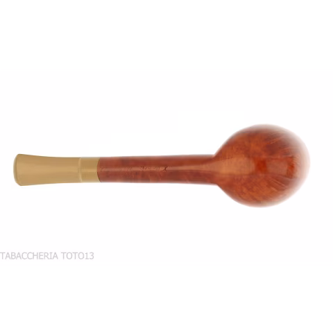 Francesco Ganci billiard shaped briar pipe with polished finish - Tobacco Pipes - Natural root