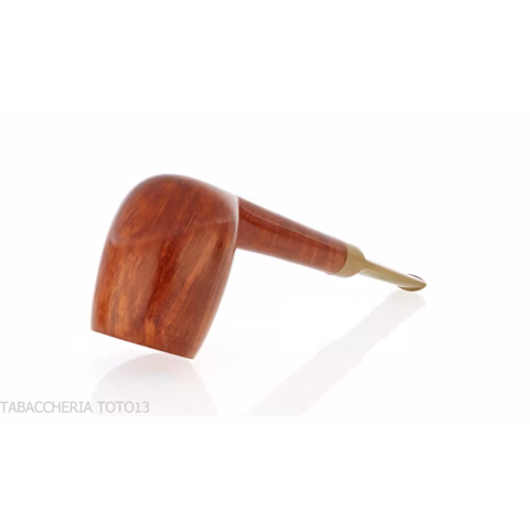 Francesco Ganci billiard shaped briar pipe with polished finish - Tobacco Pipes - Natural root