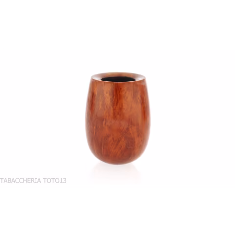 Francesco Ganci billiard shaped briar pipe with polished finish - Tobacco Pipes - Natural root