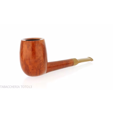 Francesco Ganci billiard shaped briar pipe with polished finish - Tobacco Pipes - Natural root