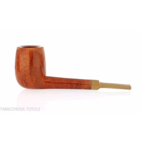 Francesco Ganci billiard shaped briar pipe with polished finish - Tobacco Pipes - Natural root