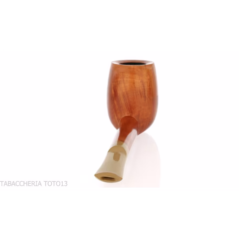 Francesco Ganci billiard shaped briar pipe with polished finish - Tobacco Pipes - Natural root