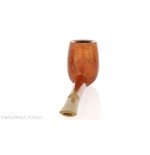 Francesco Ganci billiard shaped briar pipe with polished finish - Tobacco Pipes - Natural root