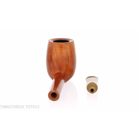 Francesco Ganci billiard shaped briar pipe with polished finish - Tobacco Pipes - Natural root