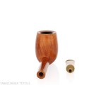Francesco Ganci billiard shaped briar pipe with polished finish - Tobacco Pipes - Natural root
