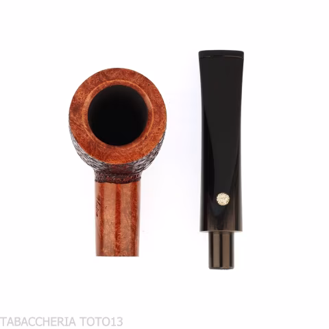 Mastro de Paja forma billiard dritta in radica rusticata - Pipe