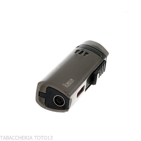 Ronson Mistral Jet Flame-Feuerzeug mit Gun Metal Satin-Finish - Feuerzeuge