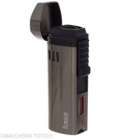 Accendino Ronson Mistral jet flame finitura Gun Metal Satin - Accendini