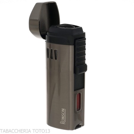 Ronson Mistral Jet Flame-Feuerzeug mit Gun Metal Satin-Finish - Feuerzeuge