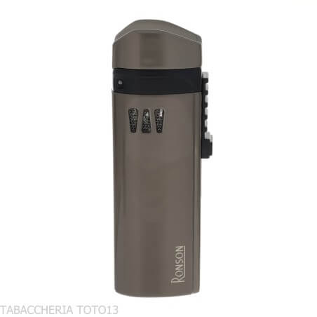 Ronson Mistral jet flame lighter Gun Metal Satin finish - Ronson Lighter