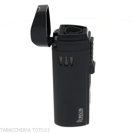 Briquet à flamme à jet Ronson Mistral en finition noire - Briquets - Métal