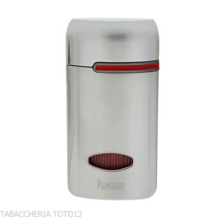 Accendino Ronson Fen jet flame finitura cromo chiaro satinato - Ronson Lighter