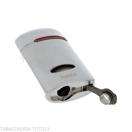 Briquet Ronson Fen Jet Flame, finition chrome satiné - Briquets - Métal