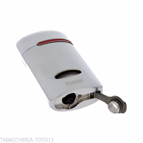 Ronson Fen Jet Flame Lighter, Satin Chrome Finish - Lighters - Metal
