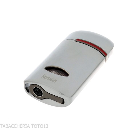 Briquet Ronson Fen Jet Flame, finition chrome satiné - Briquets - Métal
