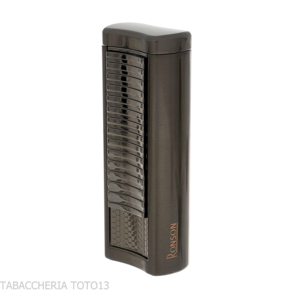 Encendedor Ronson Passat de llama tipo jet con acabado Gun Metal Satin-Ronson