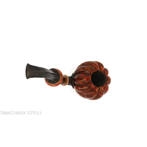 C-pipe Wang forma bocciolo di fiore finitura radica naturale - Pipe