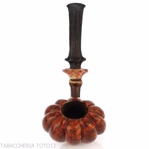 C-pipe Wang forma bocciolo di fiore finitura radica naturale-C-Pipe Wang