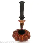 C-pipe Wang forma bocciolo di fiore finitura radica naturale - Pipe