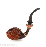 C-pipe Wang forma bocciolo di fiore finitura radica naturale-C-Pipe Wang