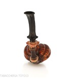 C-Pipe Wang-Pfeife in Blütenknospenform mit natürlichem Dornbusch-Finish - Tabakpfeifen