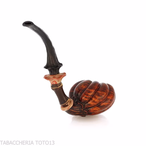 C-pipe Wang forma bocciolo di fiore finitura radica naturale-C-Pipe Wang
