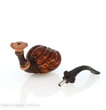 C-pipe Wang flower bud shape pipe natural briar finish - Tobacco Pipes - Natural root