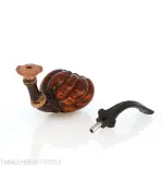 C-pipe Wang forma bocciolo di fiore finitura radica naturale - Pipe
