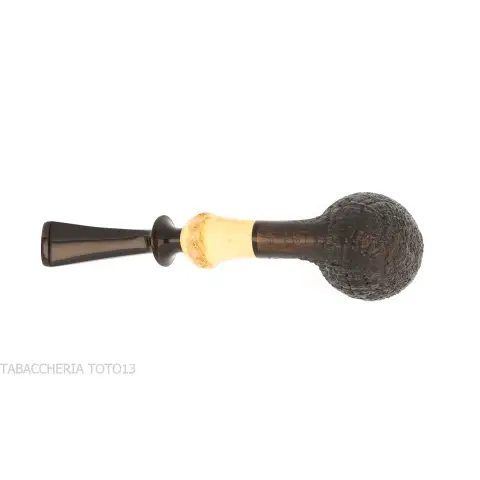 C-pipe Wang forma pear/acorn finitura radica sabbiata - Pipe