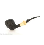 C-pipe Wang forma pear/acorn finitura radica sabbiata-C-Pipe Wang