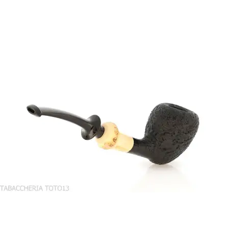 C-pipe Wang forma pear/acorn finitura radica sabbiata - Pipe
