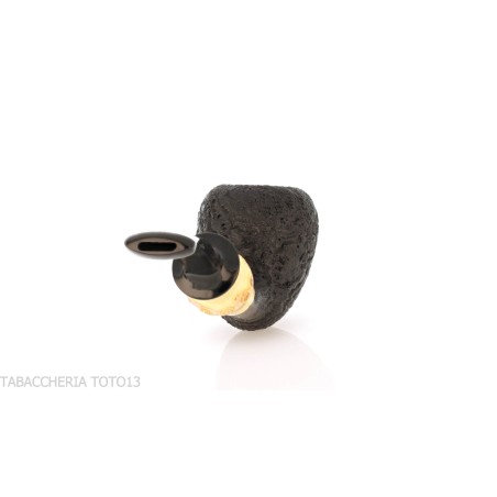 Pipe à tabac C-pipe Wang en forme de poire/gland, finition bruyère sablée - Pipe Pour le Tabac - Racine naturelle