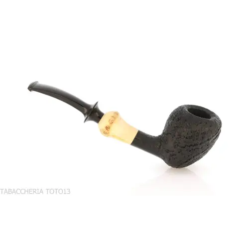 C-pipe Wang forma pear/acorn finitura radica sabbiata - Pipe
